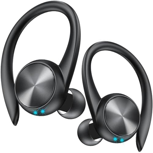 GameXtrem Wireless Earbuds 60H Playback Earphones Earbuds Charging Case Digital Display Wireless Bluetooth Ear Buds with Ear Hooks for Sports/Workout in-Ear Headphones for TV/Phone/Laptop/ipad