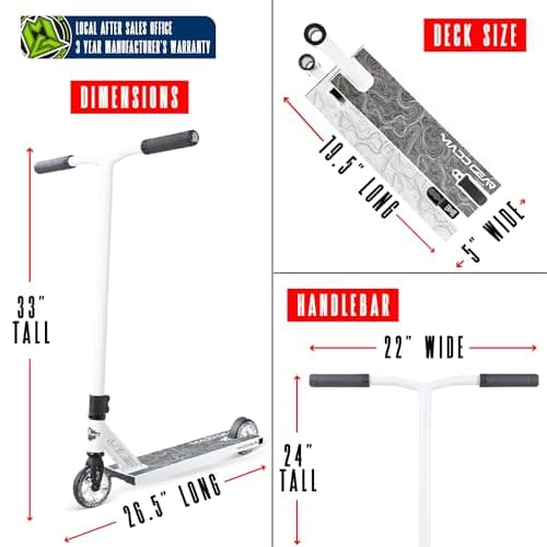 Pro Stunt Scooter for Kids and Teens Ages 8-12 – Lightweight Durable Trick Scooter for Skatepark and Street – Easy Assembly – Madd Gear MG4 5
