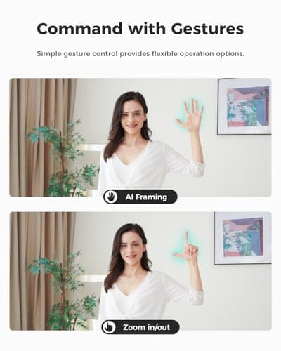 OBSBOT Meet SE 1080P 100FPS Webcam for PC, AI Framing Streaming Camera with 1/2.8" Sensor, Beauty Mode, Gesture Control, Staggered HDR, Web Camera for Desktop Computer, Laptop, Meeting. (Aurora Green) 6