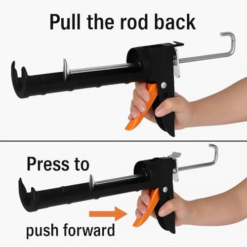 ADAK - Professional Caulking Gun, 10:1 Thrust Ratio, Caulking Gun No Drip, Hand Tool for Silicone & Sealant Application, Smooth Pressure Caulk Gun, Caulking Gun Tool 8