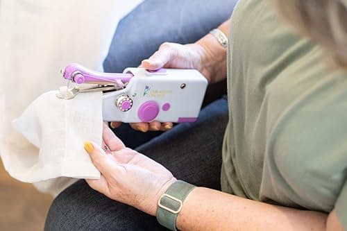 Handheld Sewing Machine – Battery Operated Stitching Machine w/USB Cable – Portable Sewing Machine for Beginners w/Instructional Videos - Mini Sewing Machine for Hemming, Repairs, & Quick Fixes 4