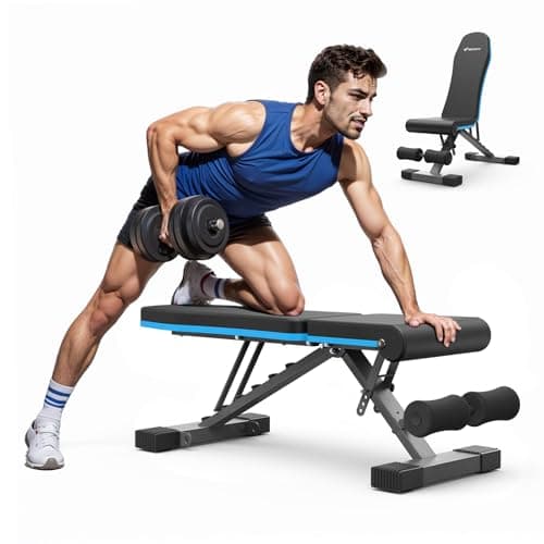 MERACH Weight Bench, Foldable Weight Benches for Home Gym with 990 LBS, Adjustable Weight Bench with 72 Training Angles, Incline Bench Press for Full Body 9