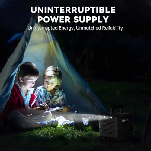 300W Portable Power Station, Solar Generator 259Wh, 70,000mAh LiFePO4 Battery with 65W USB-C PD&Pure Sine Wave AC, Solar Charging for Camping,Home Backup,Emergency Power(SOS Light & LCD Display) 9
