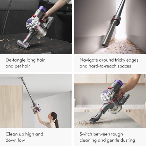 Dyson V8 Cordless Vacuum, Cleans Hard Floors and Carpets, Detangles, Converts to Handheld, 115AW, 2 Power Modes, Up to 40 Minutes¹ 6