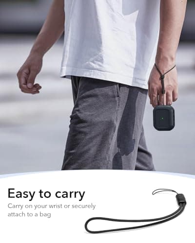 ESR for AirPods Pro 2 Case, Compatible with Airpods Pro Case 2nd / 1st Generation (2023/2022/2019), Compatible with MagSafe, Full Drop Protection Cover with Lanyard, Black 8