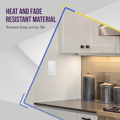 ENERLITES 3-Way Decorator Paddle Rocker Light Switch, Gloss Finish, Single Pole or Three Way, 3 Wire, Grounding Screw, Residential Grade, 15A 120V/277V, UL Listed, 93150-W-10PCS, White (10 Pack) 5