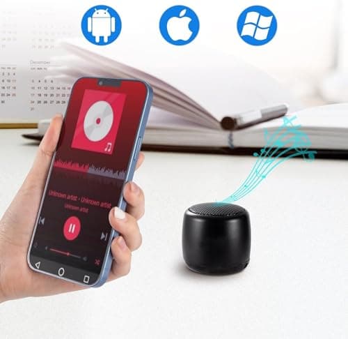 YXYKODM Best Mini Portable Bluetooth Speaker with HD Sound & Bass I Smallest Wireless Bluetooth Speakers for Phone/PC/Tablet I Photo Selfie Button Answer Phone Calls I Cute Tiny Speaker 7