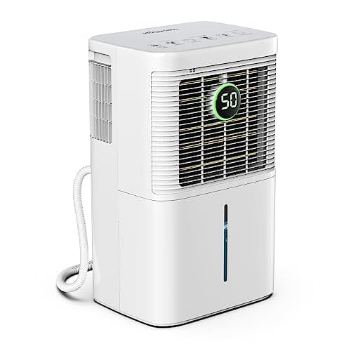 HOGARLABS 2000 Sq. Ft Dehumidifier for Home and Basements, 25 Pints Dehumidifier with Drain Hose for Continuous Drainage, Washable Filter, Anti-Spill Water Tank, Ideal for Bedroom, Bathroom, Office.