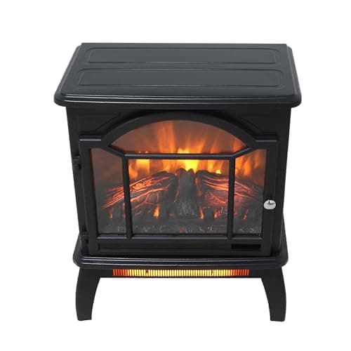 KOFOHON Freestanding Electric Fireplace Heater,Portable Infrared Fireplace Stove with 4 Types of 3D Realistic Flame Effects,Adjustable Temperature Compact Indoor Space Heater,Timer&Remote,22"-1500W 8