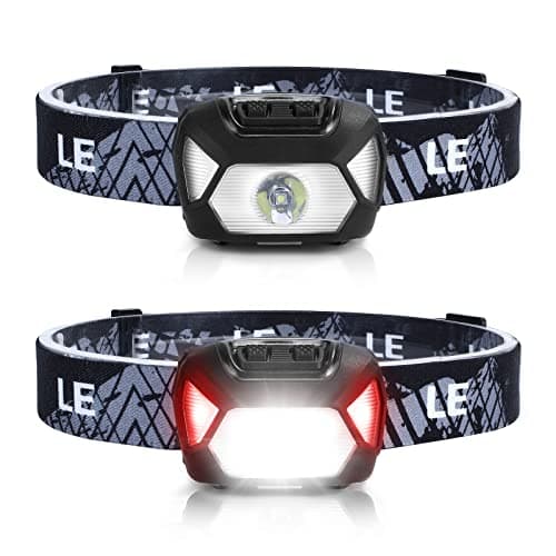 Lepro HeadLamp, 2 Pack Super Bright LED Head lamp with 6 Lighting Modes, Waterproof, Battery Powered LED Lightweight Headlight for Cycling Running Camping for Kids Adults