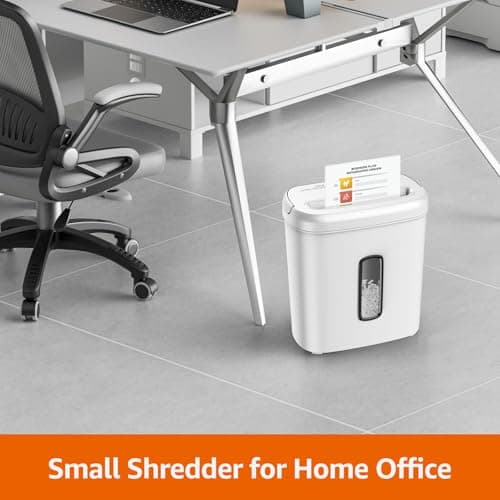 Amazon Basics 8-Sheet Cross Cut Paper and Credit Card Shredder for Security, Heavy Duty, White 7