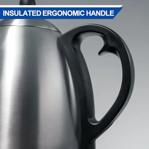 Bonavita 1L Digital Variable Temperature Gooseneck Electric Kettle for Coffee Brew and Tea Precise Pour Control, 6 Preset Temps, Café or Home Use, 1200 Watt, LED Panel, Stainless Steel 5