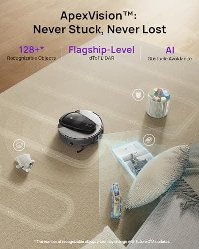 3i G10+ Robot Vacuum and Mop Combo, 18,000 Pa Suction, 60-Day Hands-Free Cleaning with Quiet Debris Compression, Smart LiDAR Navigation, Auto Extension Along Edges, Ideal for Hard Floors & Carpets 7