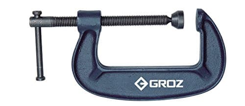 GROZ 8-Inch C-Clamp | Heavy Duty Ductile Cast Iron | 60,000 PSI | Built to Last | Black Oxide Finish | Hold and Secure Parts for Woodwork, Metalwork, Automotive Applications (35803)
