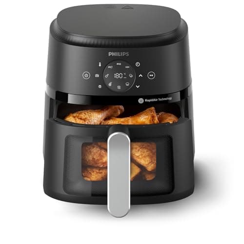 Philips 2000 Series Airfryer - RapidAir Technology, 13-in-1 Ways to Cook, 4.4QT Capacity, Healthier Meals Up to 90% Less Fat, Easy to Clean, Dishwasher Safe, Touchscreen Control, HomeID App (NA221/00)
