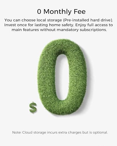 GAIEXCE Wireless Solar Camera System Outdoor, 4PCS 4MP Battery Powered Cameras, No Monthly Fee, 360° View Pan Tilt, PIR Motion Detection, Color Night Vision, IP66, 2-Way Audio, 10" Monitor 8