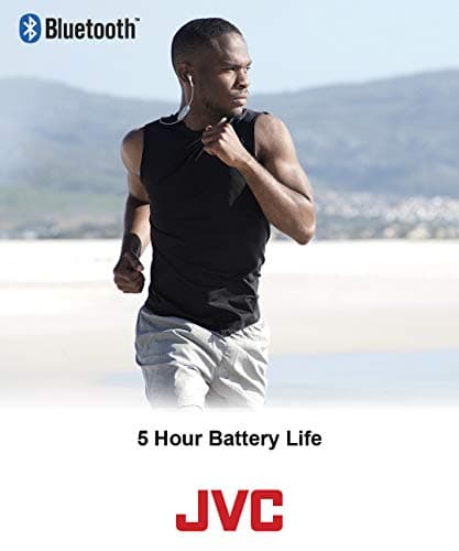 JVC Wireless Sweatproof Gumy Sport Bluetooth Wireless Earbud Nozzle, Black (HAEN10BTB) 5
