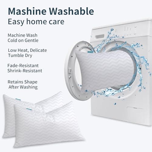 Dreamara King Size Pillows Set of 2 - Hotel Collection Pillows with Adjustable Loft & Zipper, Fluffy & Supportive Down Alternative Filling, Suitable for Side, Back & Stomach Sleepers (White) 6