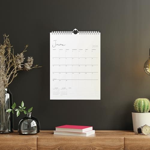 Karto Wall Calendar 2025 - Vertical 8.5x11 inch Runs Until June 2026 - Boost Your Productivity and Easy Planning with the Aesthetic Monthly Calendar - Cursive 8