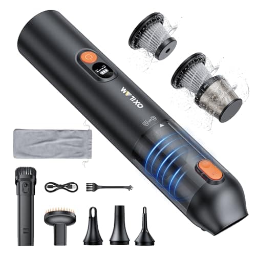 OXILAM Car Vacuum Portable - Handheld Vacuum Cordless 14000PA High Power, Blow & Suction 2 in 1, Up to 30 Mins Runtime, Cordless Vacuum Cleaner for Home, Car, Office, Gifts for Men & Women