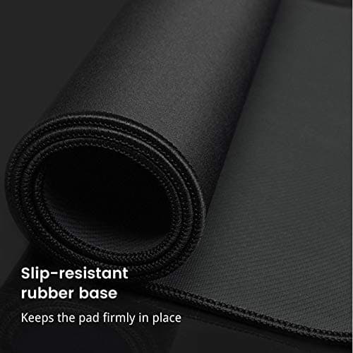 TEDNETGO Large Gaming Mouse Pad, Waterproof Extra Large Big Mouse Pad with Stitched Edge, XXL Non-Slip Black Computer Long Mousepad Desk Mat for Gamer, Office & Home, Black 5