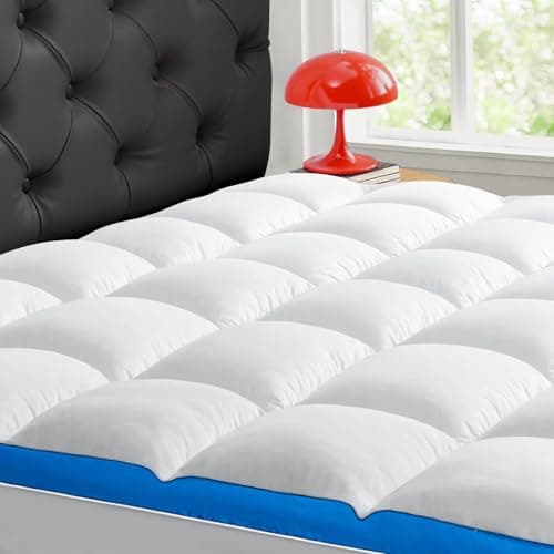 King Mattress Topper, CYMULA Cooling Mattress Pad Cover PillowTop for Bed Back Pain, Extra Thick Mattress Protector Firm Soft Floor Fill Overfilled with 8-21 Inch Deep Pocket, 78"x80"White
