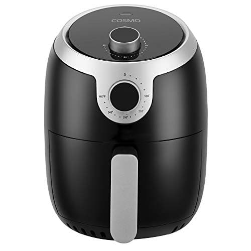 COSMO COS-23AFAKB 2.3 Quart Electric Small Air Fryer with Temperature Control, Timer, Auto Shut-Off, Non-Stick Frying Tray, 1000W Compact Mini Air Fryer (2.3 Quarts, Stainless Steel/Black) 6