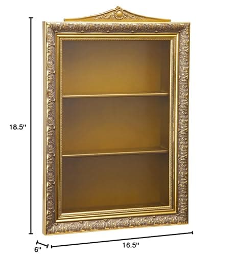 Design Toscano Eggs of The Tsar Wall Curio Display Cabinet, 18 Inch, Gold 7