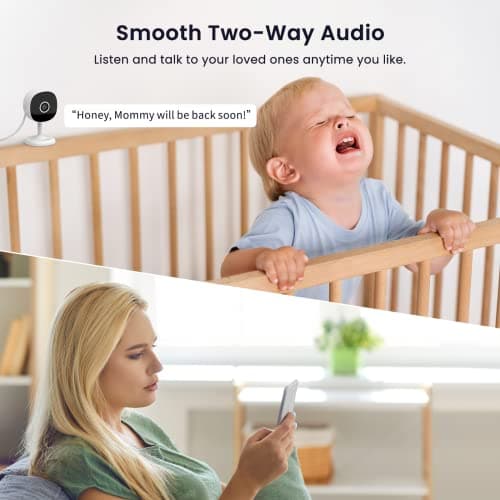 Indoor Security Camera, Galayou Upgrade 2K WiFi Camera for Baby/Pet/Elder with Remoting Control, Night Vision, 24/7 SD Card Stroage,Compatible with Alexa & Google Assistant 7