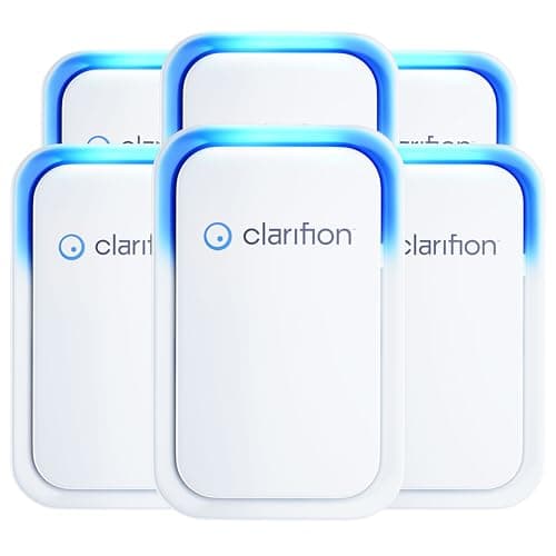 Clarifion - Air Ionizers for Home (6 Pack), Negative Ion Filtration System, Quiet Air Freshener for Bedroom, Office, Kitchen, Portable Air Filter Odor, Smoke Dust, Pets, Eliminator, Mini Air Cleaner