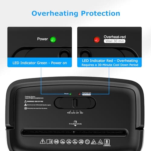 BONSEN Shredder for Home Office, 4 Gallons 8-Sheet Cross Cut Credit Card Shredder, Small Paper Shredder for Home Use, High Security Level P-4, ETL Certification (S3101) 6