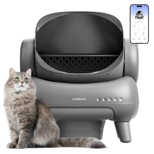 Neakasa M1 Plus Open-Top Self-Cleaning Cat Litter Box, 360° Safety Sensors, Advanced Odor & Leak Control, Automatic for Large & Multi-Cat Homes, Litter Mat & 2 Rolls Refill Bags Included