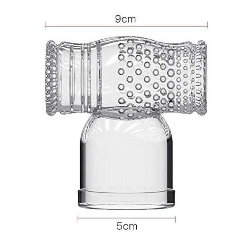 EBIEFLY 2Pcs Handheld Electric Magic Massager Wands Accessories Attachments Soft Silcione Single and Dual Channel Fit for Mini Hitachi Massage Wand (Transparent) 6