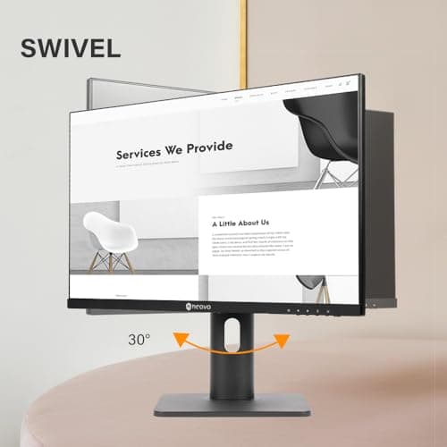 AG Neovo MH2703 27 inch Monitor Adjustable Height, Rotate, Swivel,100Hz, TUV Eyesafe, FHD 1080p, VGA, HDMI, and DisplayPort 5