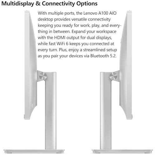 Lenovo 24 23.8" All-in-One Desktop Computer for Home Office, 16GB DDR4 RAM, 1TB PCIe SSD, Intel Processor 8-Core i3-N305, Lifetime Office 365 for Web, FHD AIO PC, WiFi 6, BT 5.2, Win 11, White 7