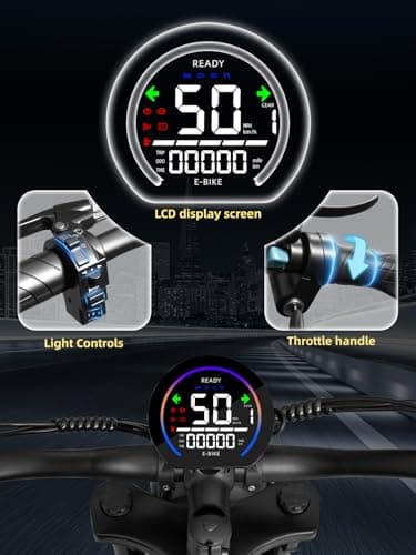 DEEPOWER Electric Bike for Adults,1500W Peak Motor,30MPH Ebike,48V 960WH Battery, 35-50 Miles,20" Fat Tire Electric Dirt Bike, Shaman0 7-Speed Ebikes 6