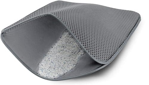 WePet Cat Litter Mat, Kitty Litter Trapping Mat, Honeycomb Double Layer Mats, No Phthalate, Urine Waterproof, Easy Clean, Scatter Control, Catcher Litter Tray Box Rug Carpet