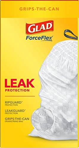 Glad ForceFlex Tall Kitchen Drawstring Trash Bags, 13 Gallon, 90 Count, Package May Vary 16
