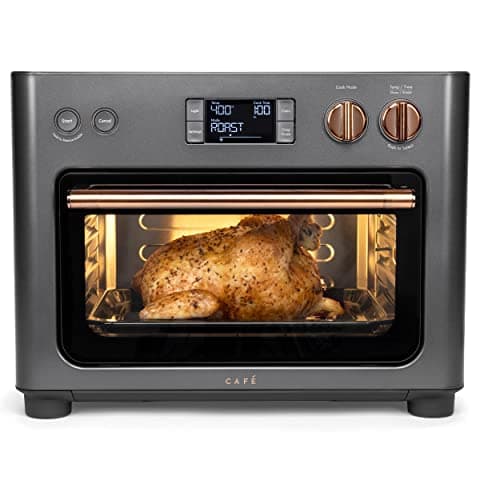 Café Couture Oven with 14 essential cooking modes, including Air Fry, CrispFinish, Bake, Broil, Roast, Toast, Pizza, WiFi & Smart Connected, Voice Control, Countertop Small Appliances, Matte Black