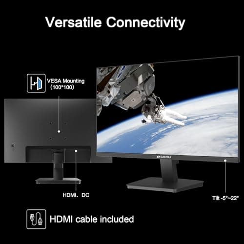 SANSUI 27-Inch IPS Monitor, 120Hz, Full HD 1920x1080, HDMI and DisplayPort, VESA Mountable 4