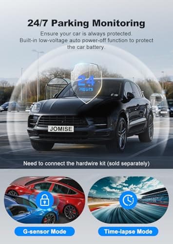 JOMISE 4K Dash Cam Front and Rear with 5Ghz WiFi GPS, Dual Dashcam with 64GB Card, 3" Screen, Night Vision, 24H Parking Mode – Reliable Dash Camera for Family Cars, Rideshare Drivers, and Trucks 8