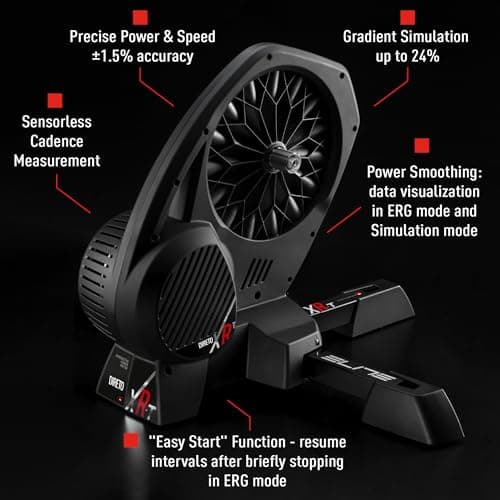 ELITE SRL Direto XR Black Bike Trainer, Interactive, 24% Simulated Gradient, Electronic Resistance, Compatible with Gravel, Mountain, City Bikes 5