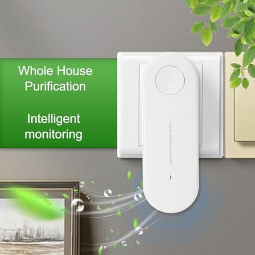 2Pcs Air Purifier Plug In No Filter Replacement, Plug-in Negative Ion Air Purifier, Portable Negative Ion Generator for Bedrooms, Toilets, Closets, Pet Room(White) 8