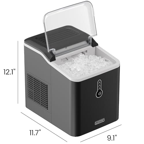 Iceman by Chefman Nugget Ice Maker Countertop, Pebble Ice Maker Machine, 26 lb in 24 Hours, Ready in 6 Minutes, Removable Ice Basket, Fun and Chewable Cubes, 1.5L Water Tank, Self-Cleaning Function 8