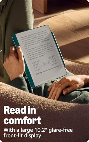 Amazon Kindle Scribe (64GB) - Your notes, documents and books, all in one place. With built-in AI notebook summarization. Includes Premium Pen - Metallic Jade 6