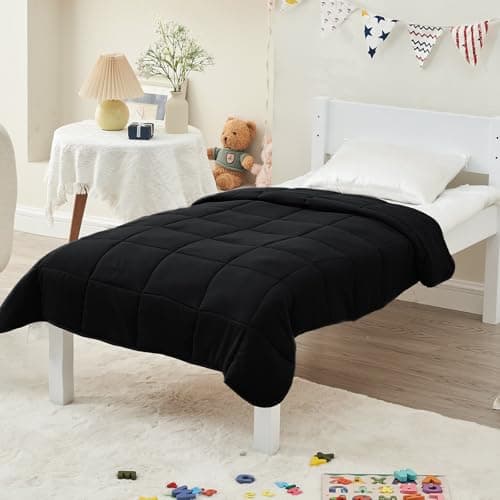 yescool Weighted Blanket (10 lbs, 41" x 60", Black) Cooling Heavy Blanket for Sleeping Perfect for 90-110 lbs, Breathable Blanket with Premium Glass Bead, Machine Washable 7