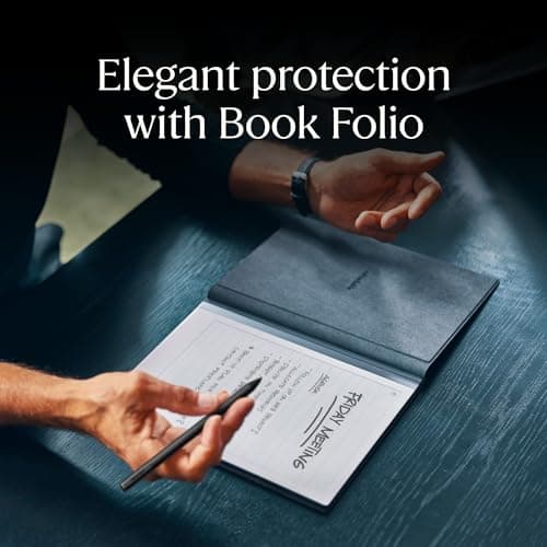 reMarkable Essentials Bundle – Gray 2 Paper Tablet | Includes Black and White 10.3” Writing Tablet, Marker Plus Pen with Eraser, Book Folio Cover in Gray Weave 5