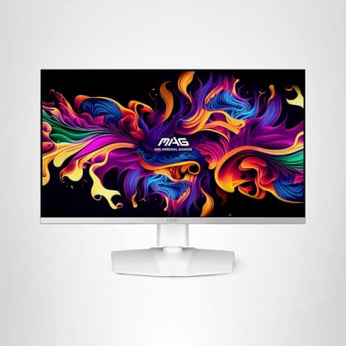 msi MAG 272QPW QD-OLED X28 27-inch 2560 x 1440 (QHD) Gaming Monitor, 280Hz, Adaptive-Sync, HDR Ready, HDMI, VGA Port, VESA Mountable, Tilt, 4-Side Slim Bezel, 0.03ms, White 9