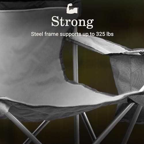 Coleman Portable Camping Chair with 4-Can Cooler, Cushioned Seat & Back with Side Pockets & Cup Holder, Carry Bag Included, Great for Camping, Tailgating, Firepits, Patio, & More 6