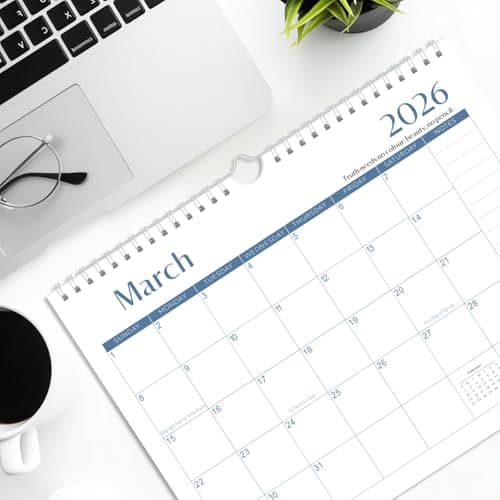 Gannyfer 2026 Wall Calendar, 18-Month Calendar 2025-2026, Use Now Until Dec 2026, Large Wall Calendar 2026, 11" x 8.5" Magnetic Fridge Wall Planner for Your Family, School or Office (3 Stickers Included) 7